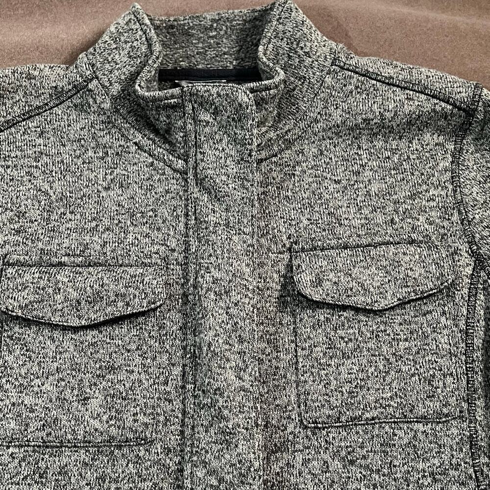 Eddie Bauer Heathered Gray Full Zip Fleece Jacket 4 Front Pockets Women's XL - Picture 5 of 12
